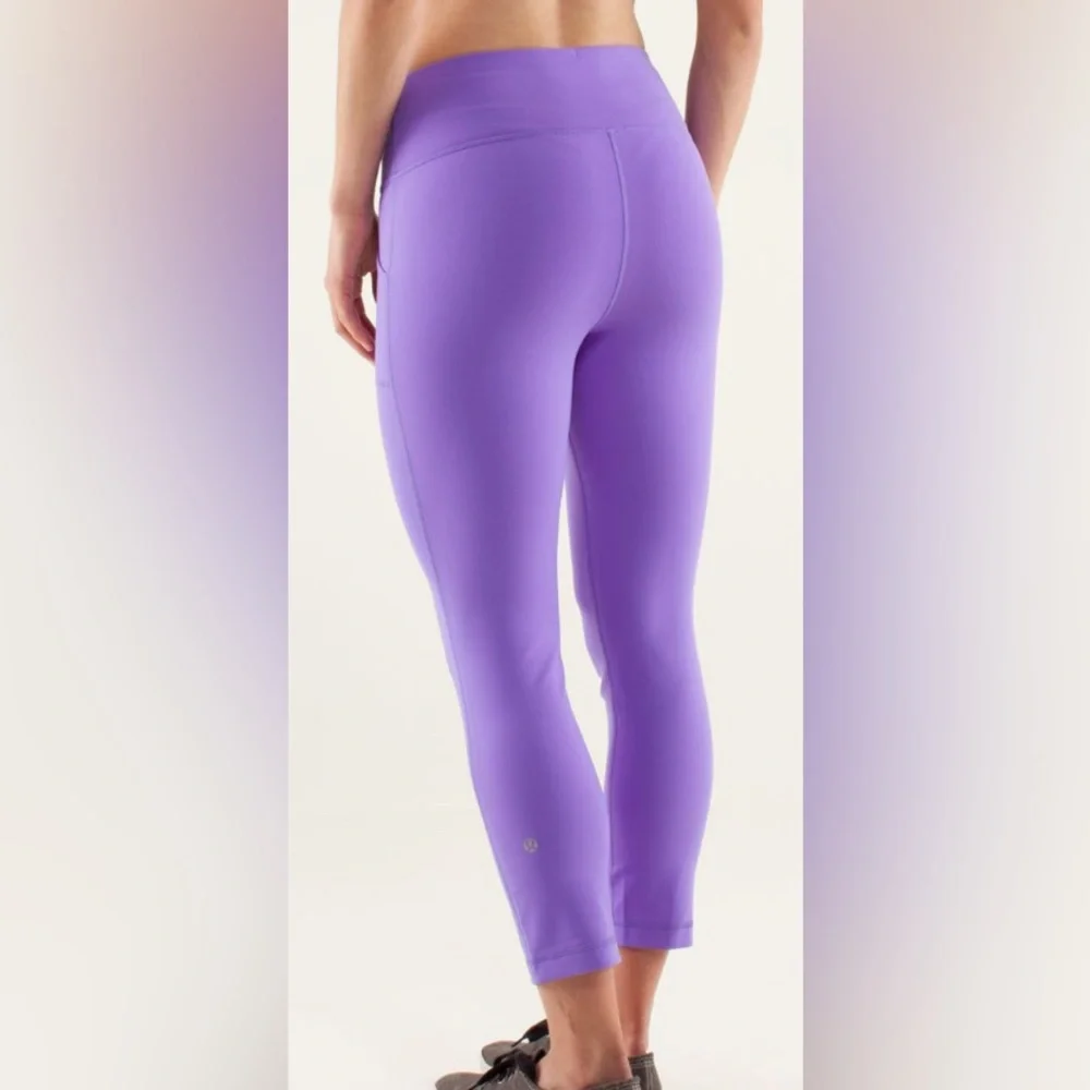 Lululemon “Will Crop” Leggings in Power Purple 🆕🔖 - Picture 3 of 10